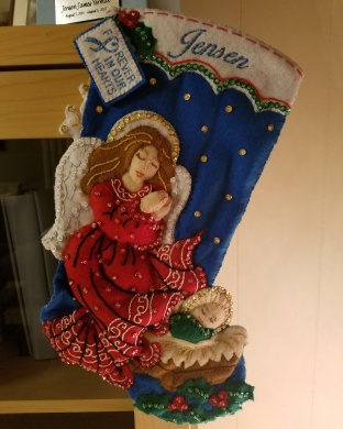 Handmade stocking from my sister